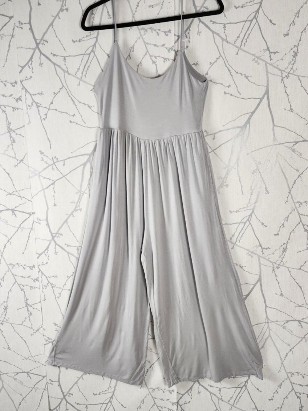 Love Life Essentials Stretch Jersey Strappy Wide Leg Romper - Picture 2 of 4
